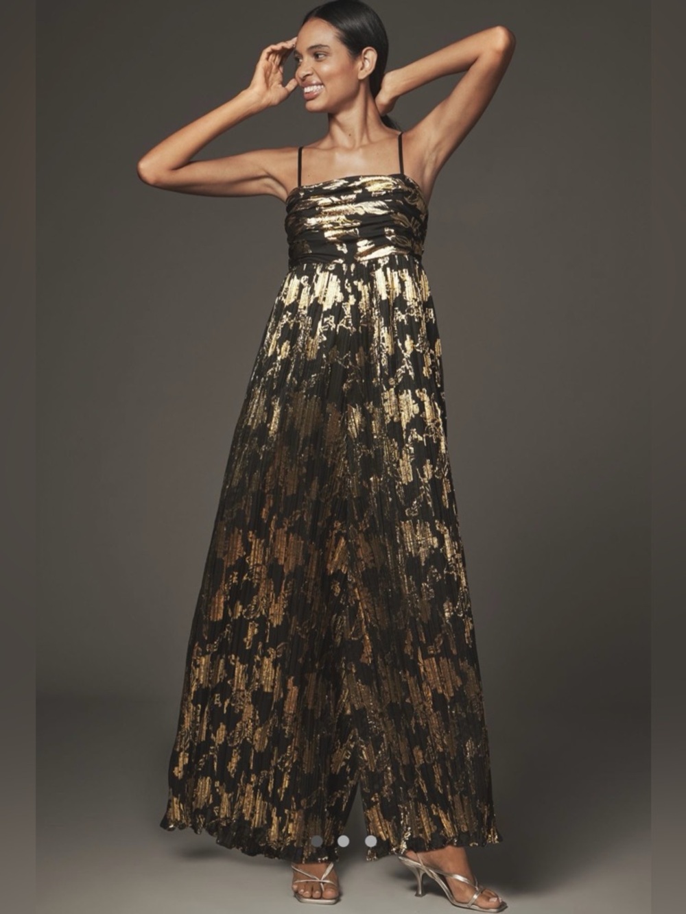 Hutch Mabel Foil Pleated Jumpsuit